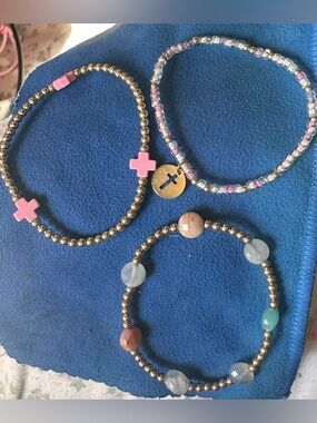 ENewton Handmade Beaded Women's Bracelet Set - Pink & Multicolor